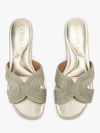 Carvela Gala Mule Sandals, Gold