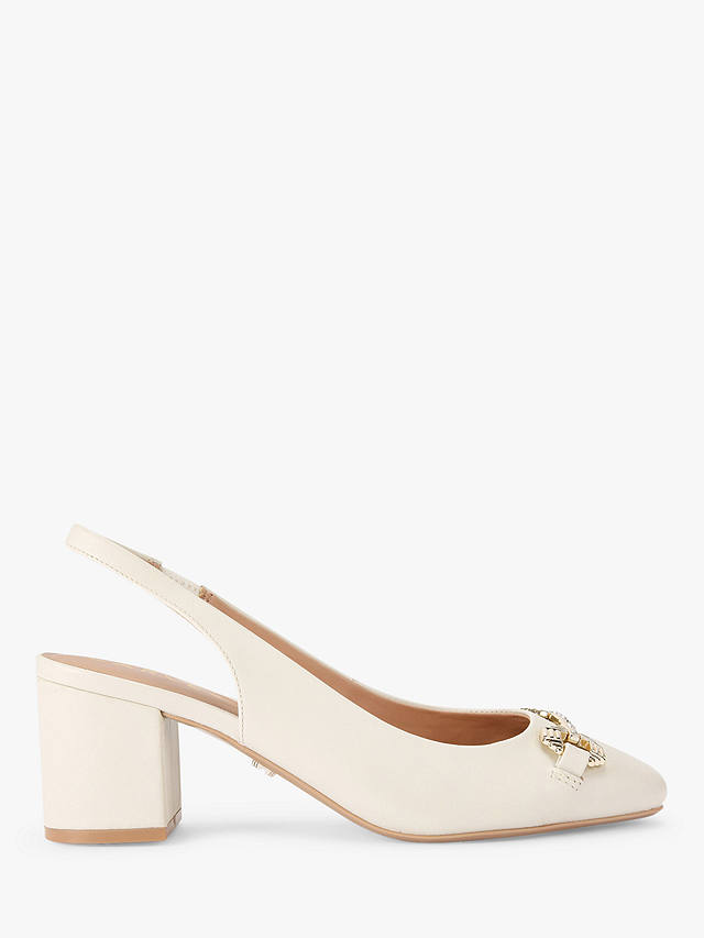 Carvela Poise 2 Patent Slingback Court Shoes, Natural Putty