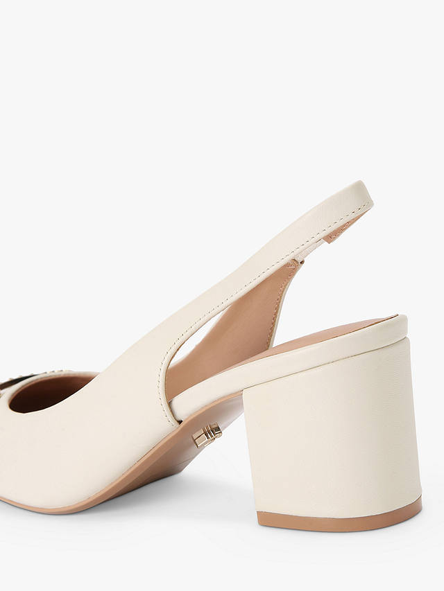 Carvela Poise 2 Patent Slingback Court Shoes, Natural Putty