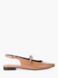 KG Kurt Geiger Major Ballet Slingback Shoes, Brown Camel