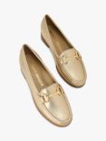 KG Kurt Geiger Matilda Leather Horsebit Chain Loafers, Gold