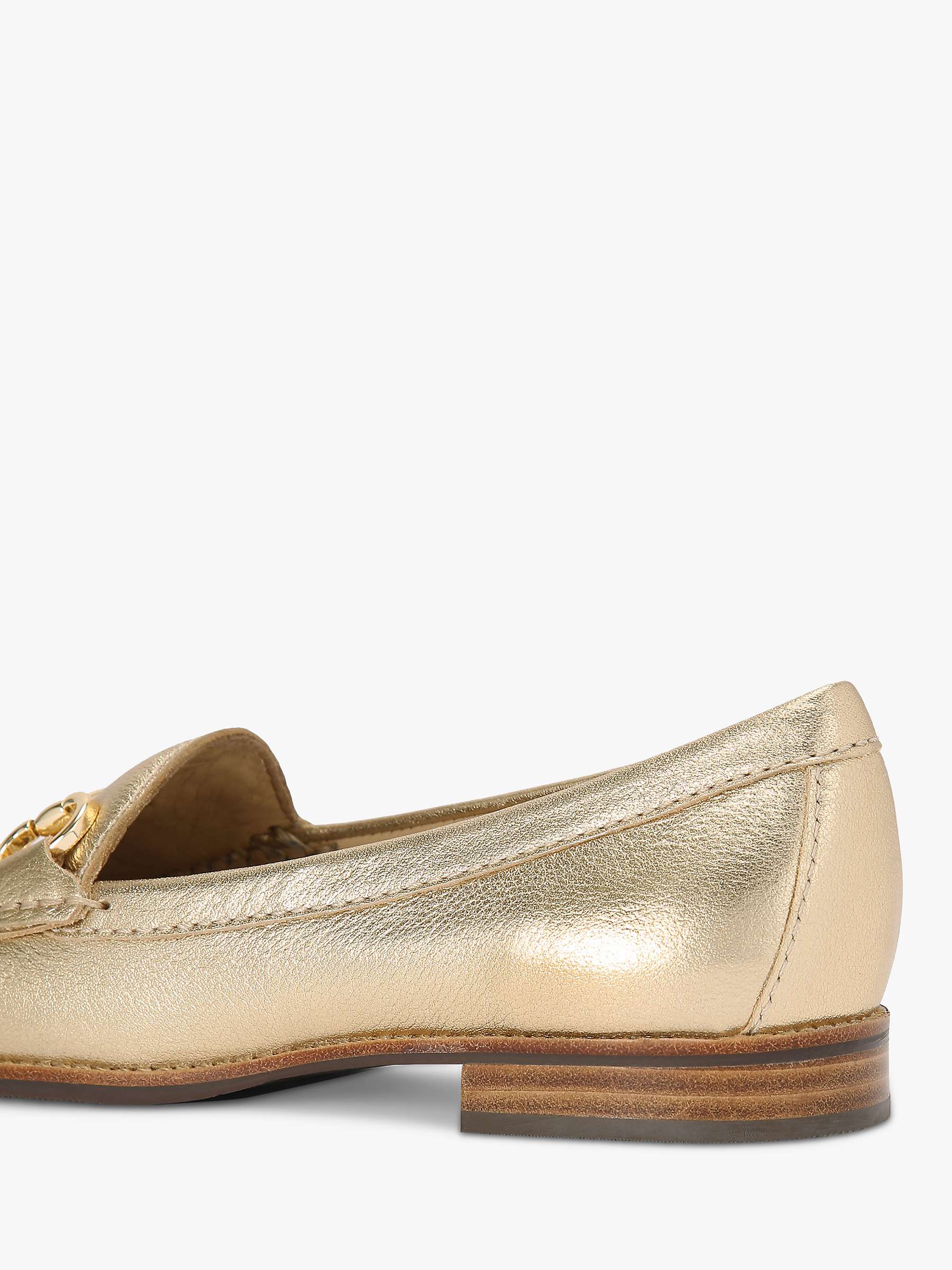 Buy KG Kurt Geiger Matilda Leather Slip On Loafers, Gold Online at johnlewis.com