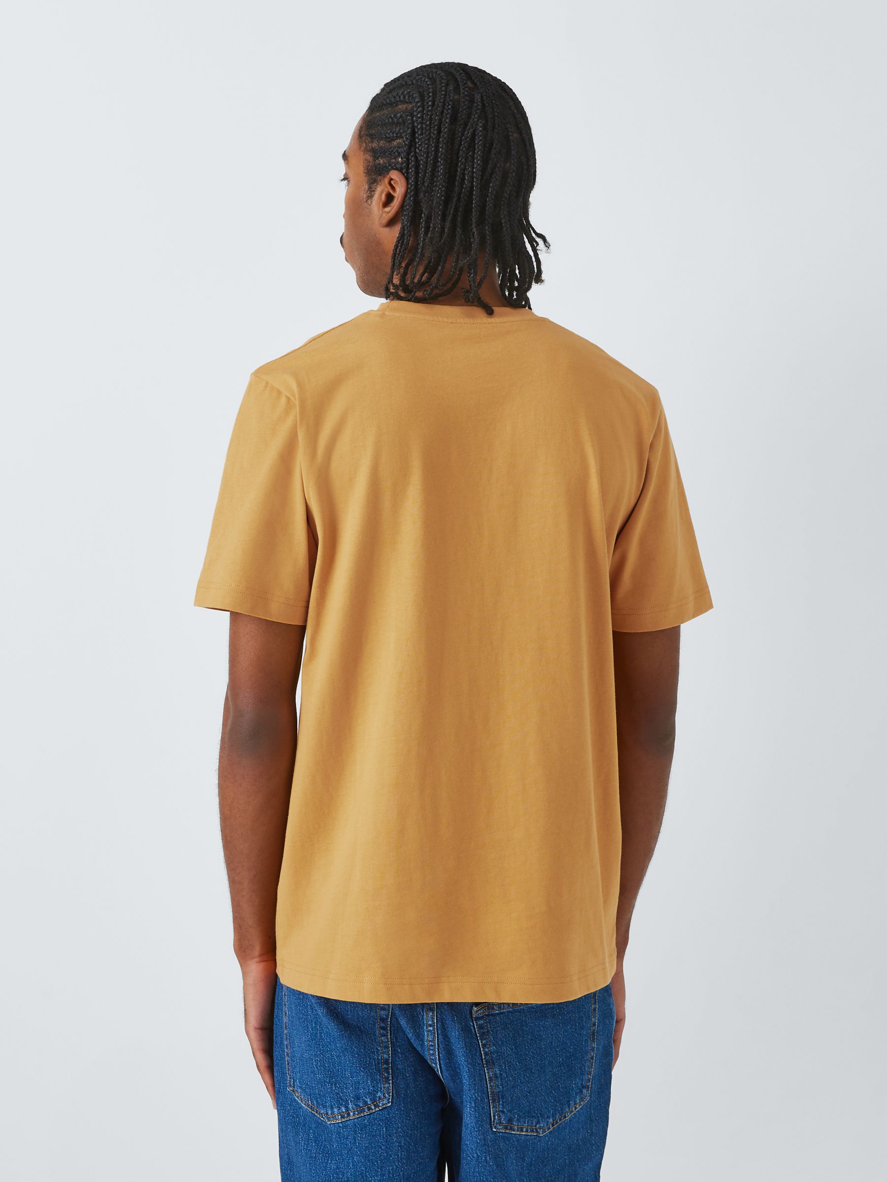 John Lewis ANYDAY Short Sleeve Plain T-Shirt, Honey Yellow, S