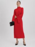 Reiss Katya Long Sleeve Bodycon Maxi Dress, Red, Red