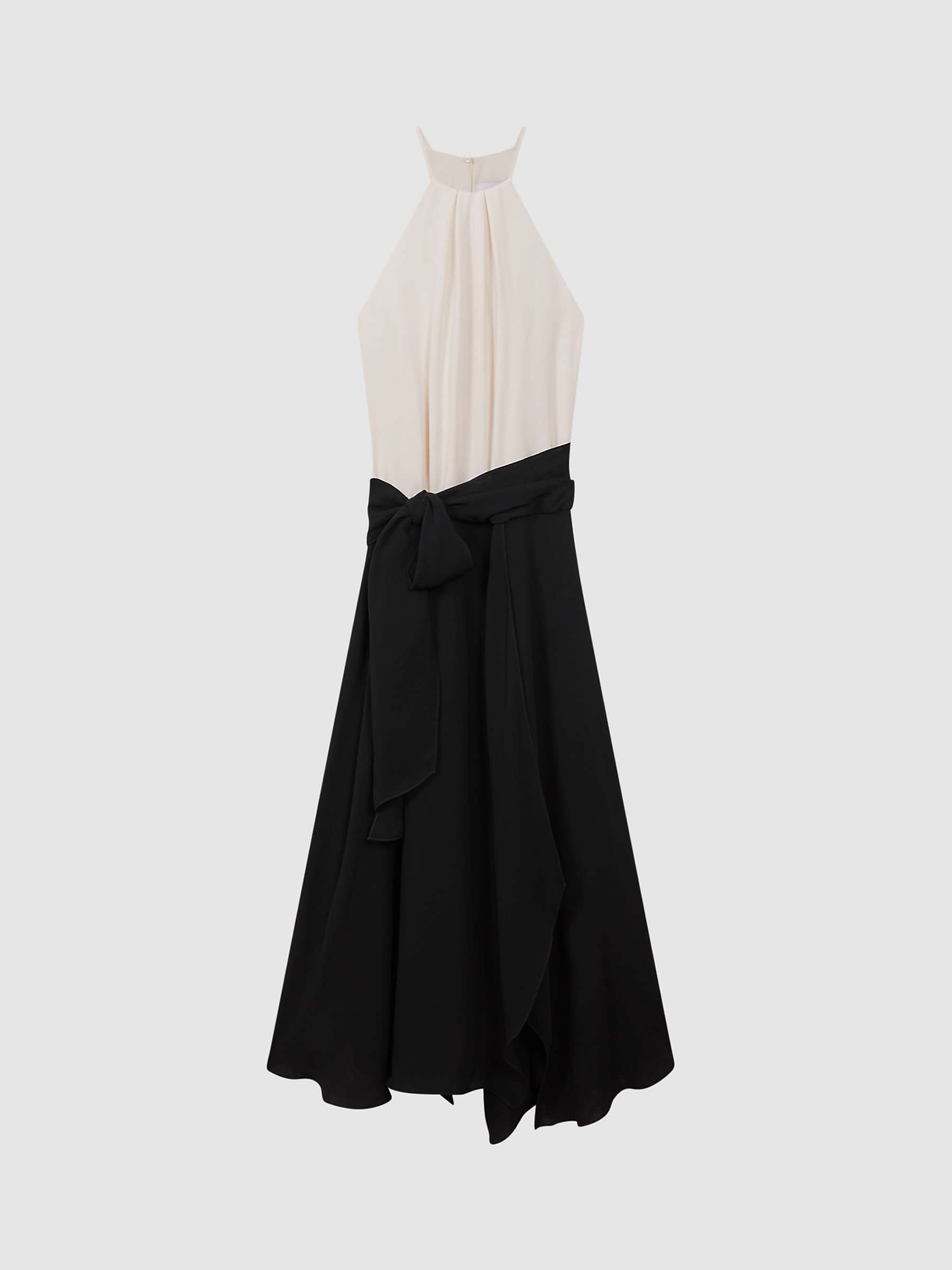 Buy Reiss Natalia Colour Block Hanky Hem Maxi Dress, Cream/Black Online at johnlewis.com