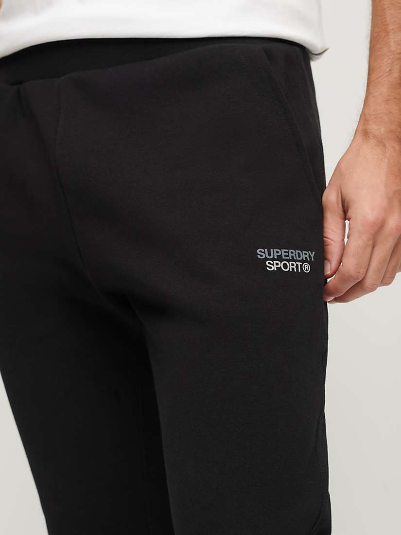 Buy Superdry Sport Tech Tapered Joggers, Black Online at johnlewis.com