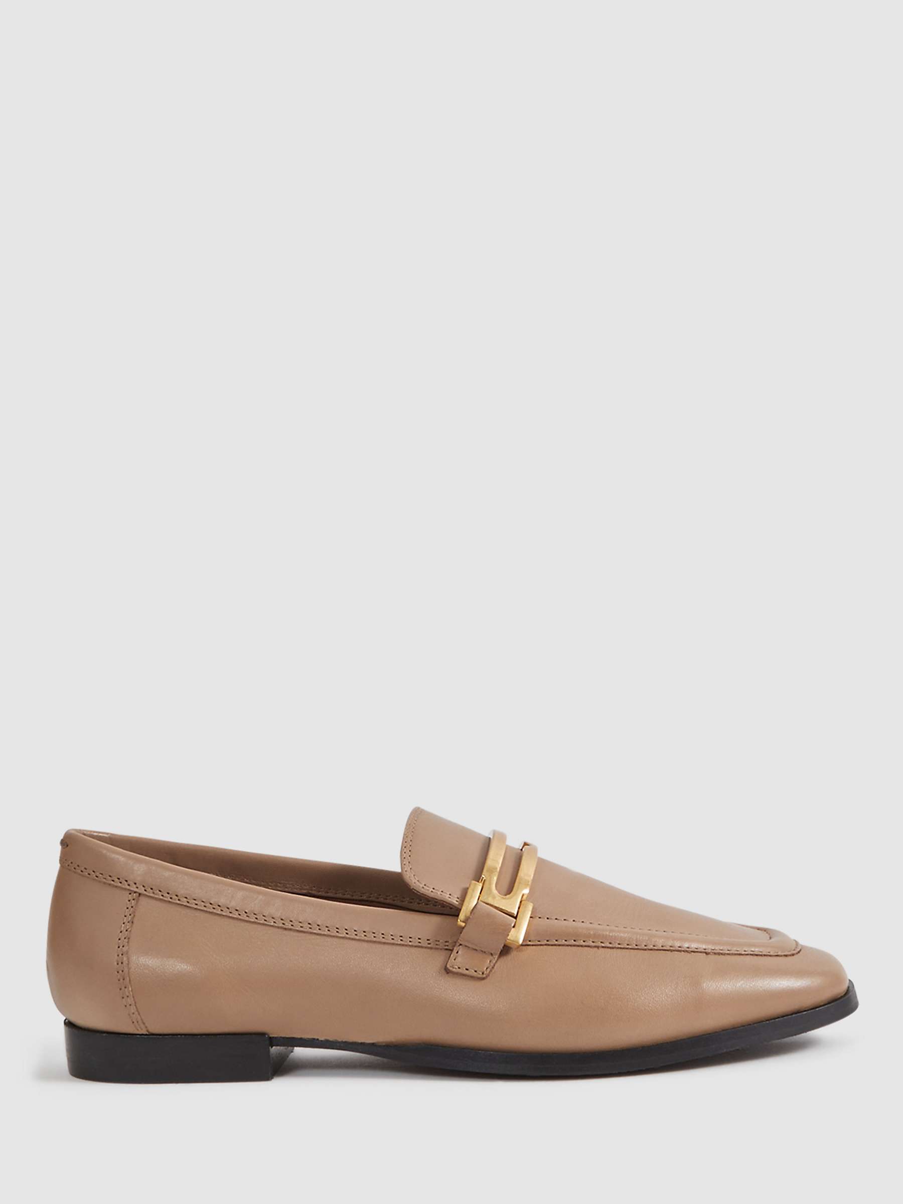 Buy Reiss Angela Metal Trim Leather Loafers Online at johnlewis.com