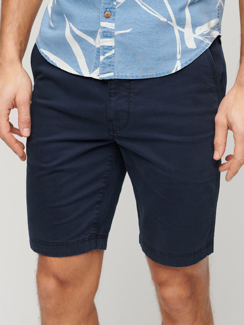 Superdry Officer Chino Shorts, French Blue, 28R