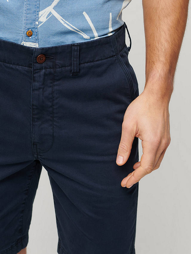 Superdry Officer Chino Shorts, French Blue