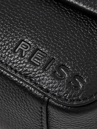Reiss Clea Leather Cross Body Camera Bag, Black
