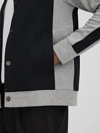 Reiss Pelham Colour Block Jacket, Navy/Grey