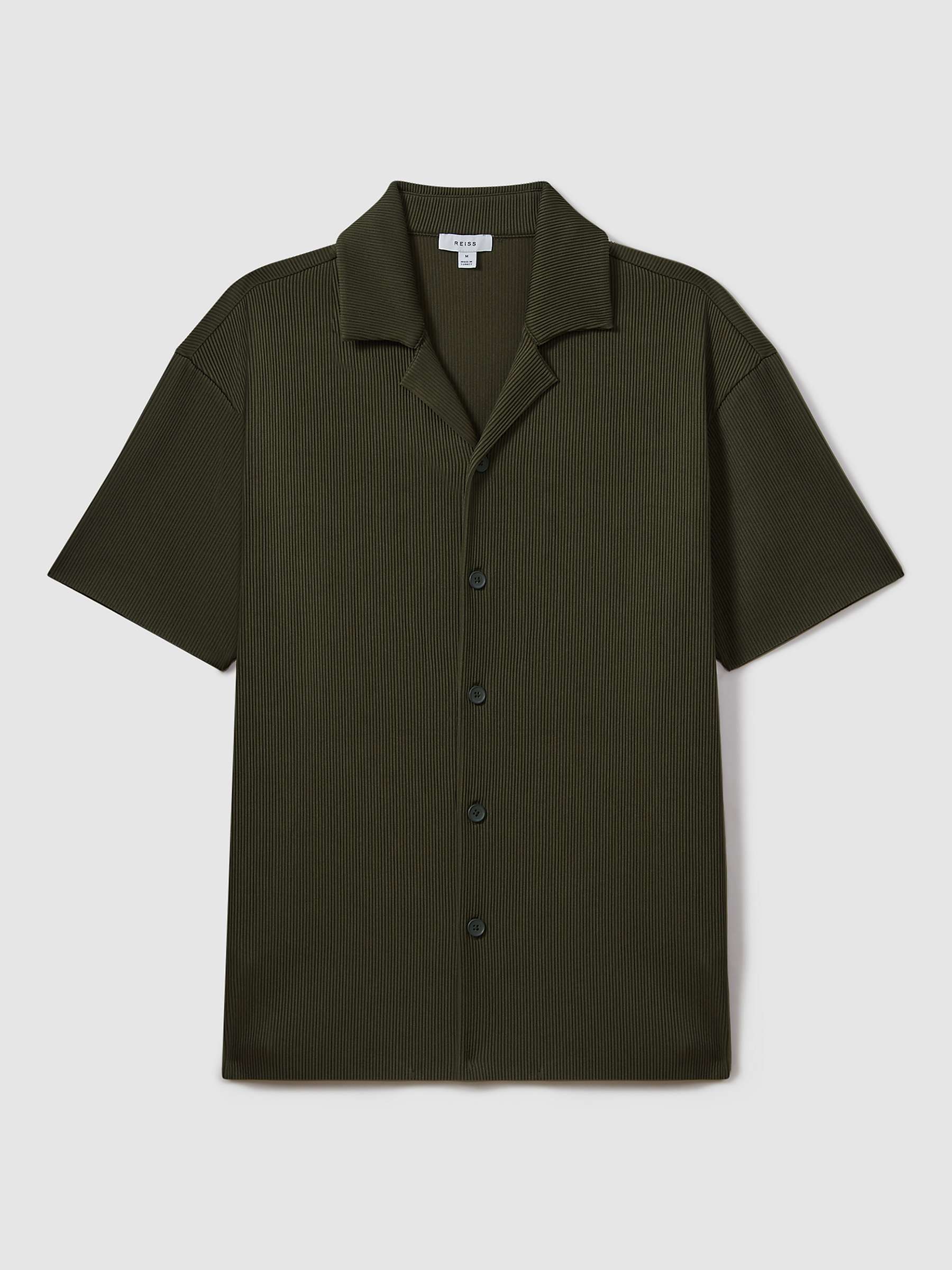 Buy Reiss Chase Short Sleeve Shirt, Green Online at johnlewis.com