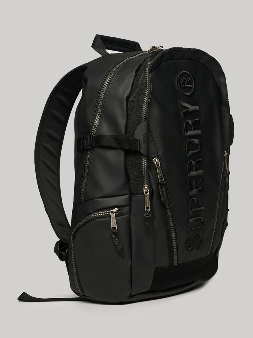 Superdry Tarp Backpack, Black at John Lewis & Partners