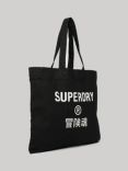 Superdry Cotton Tote Bag, Black