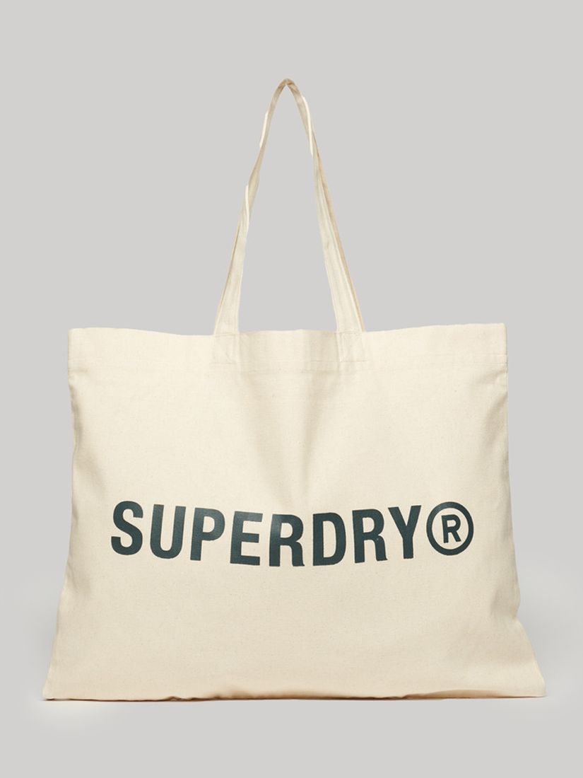 Superdry Cotton Tote Bag, Natural Brown, One Size
