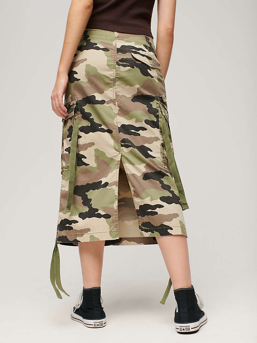 Buy Superdry Camouflage Print Cargo Midi Skirt, Multi Online at johnlewis.com
