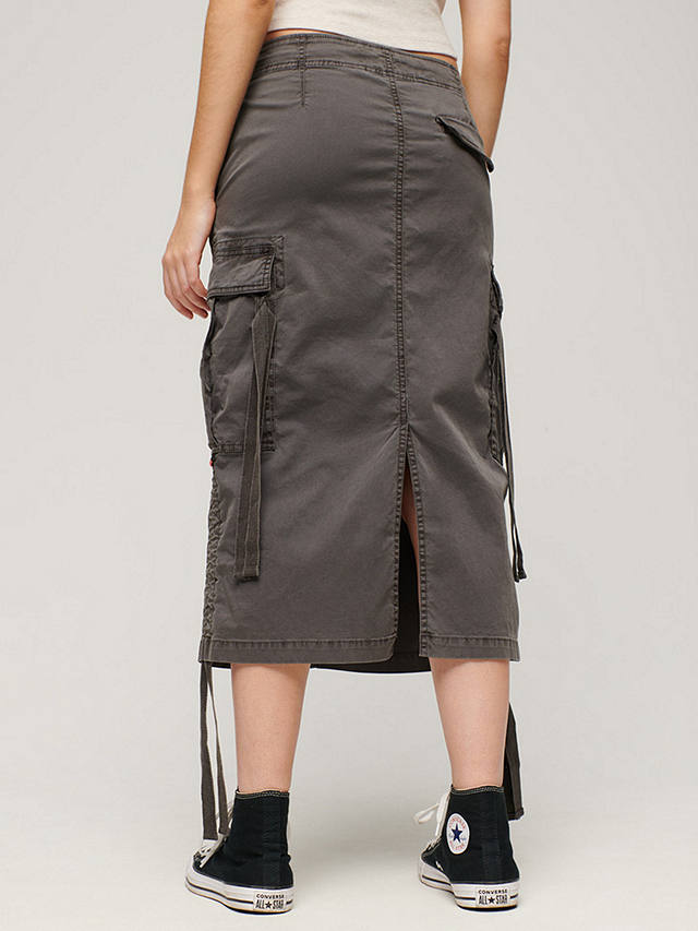 Superdry Cargo Midi Skirt, Asphalt Grey