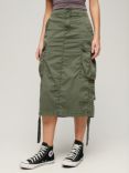 Superdry Cargo Midi Skirt, Thyme Green