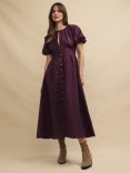Nobody's Child Isabella Keyhole Neck Midaxi Dress, Purple