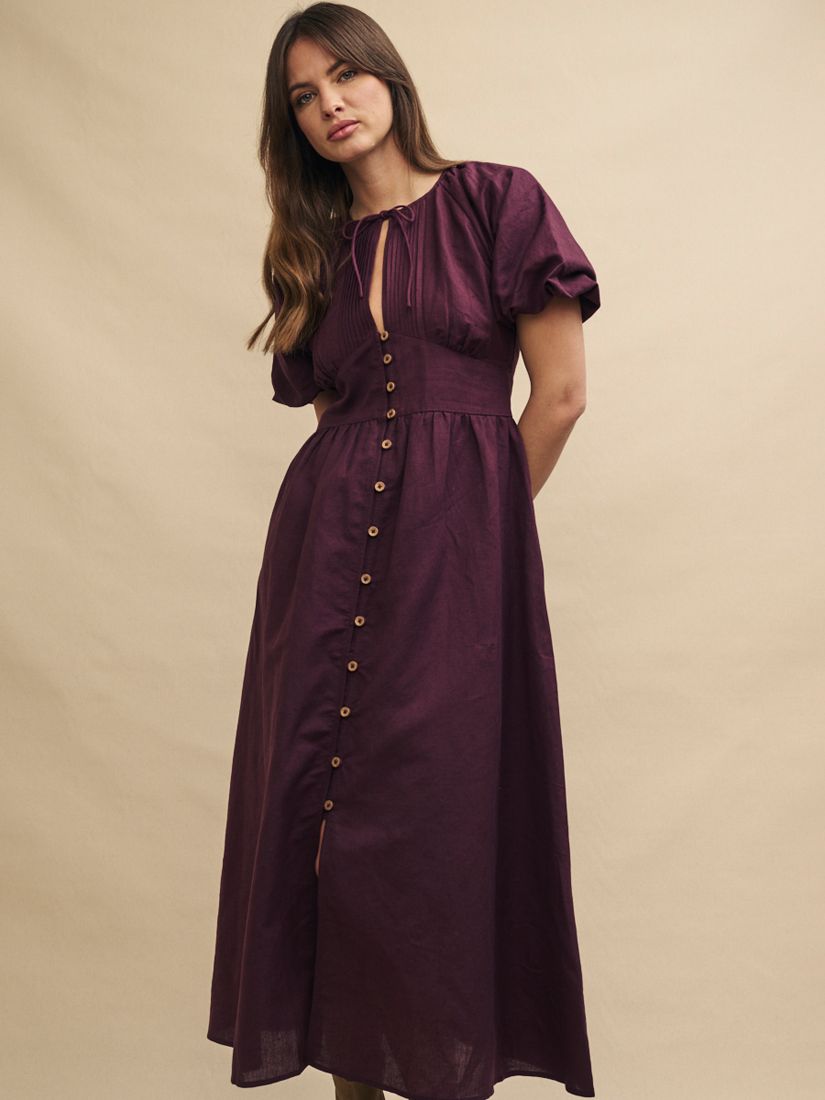 Nobody's Child Isabella Keyhole Neck Midaxi Dress, Purple, 10