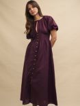 Nobody's Child Isabella Keyhole Neck Midaxi Dress, Purple