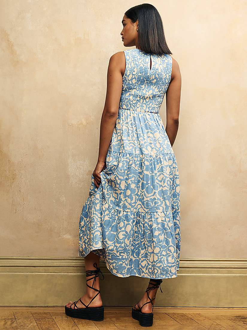 Buy Nobody's Child Charlie Organic Cotton Midaxi Dress, Blue/Multi Online at johnlewis.com