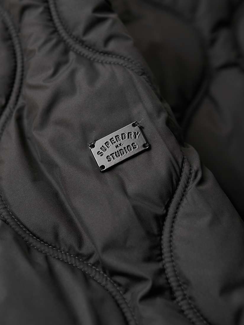 Buy Superdry Studios Cropped Liner Jacket, Black Online at johnlewis.com