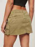 Superdry Utility Parachute Skirt, Dark Sage Green