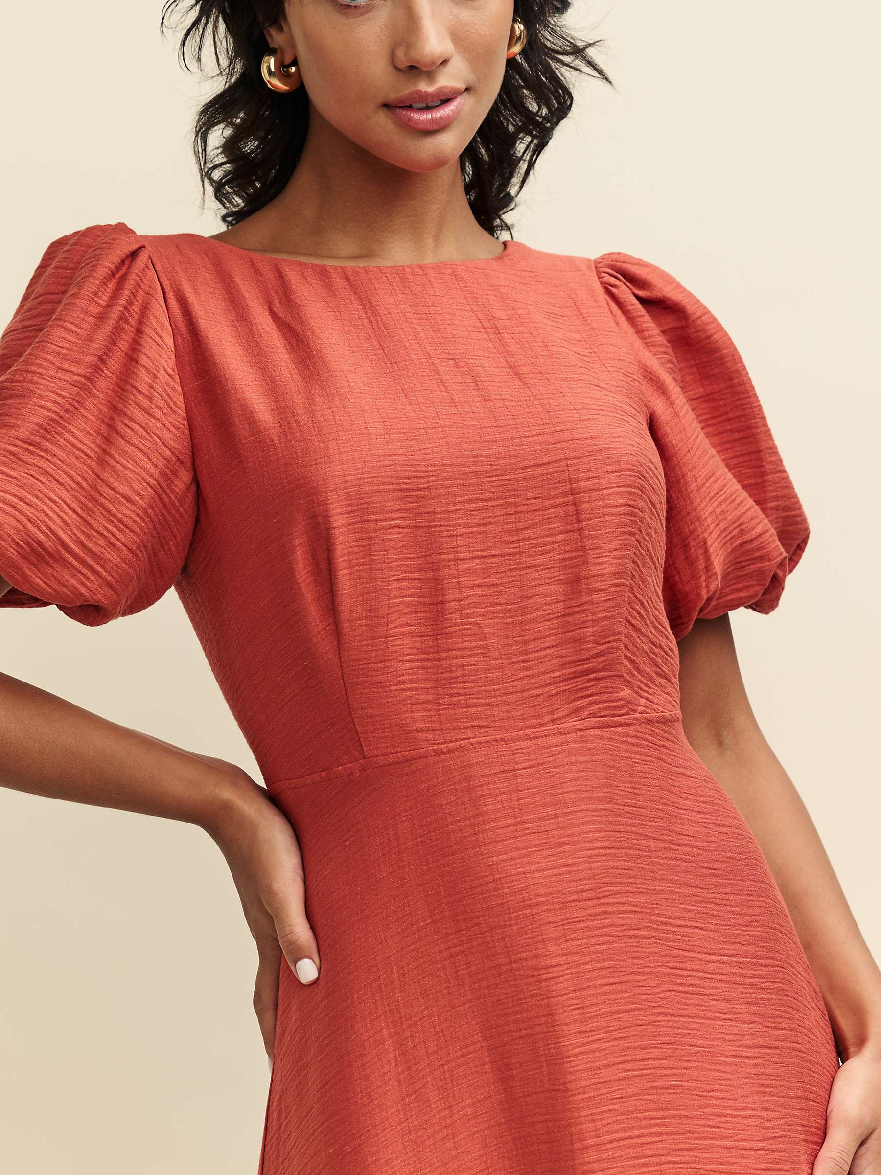 Buy Nobody's Child Zora Linen Blend Midi Dress Online at johnlewis.com