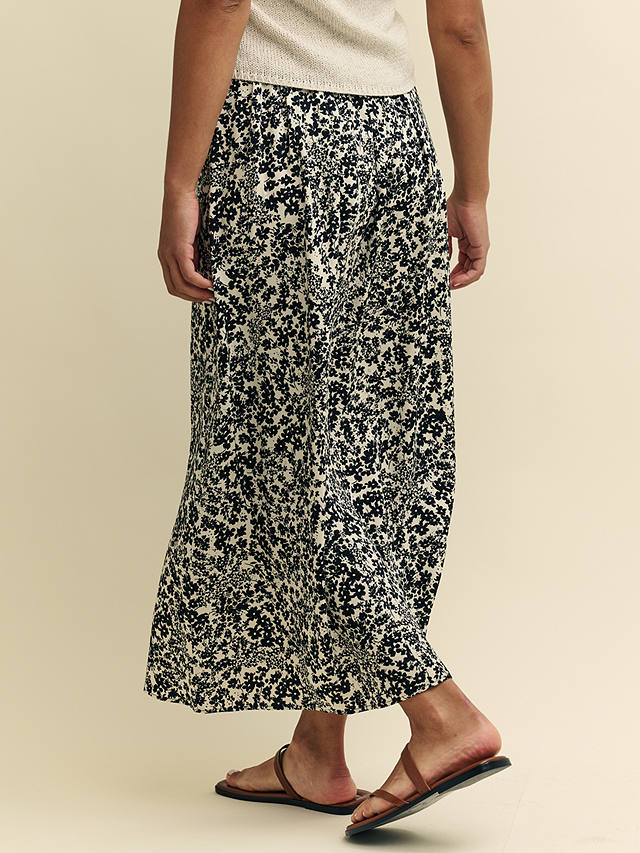 Nobody's Child Monie Leopard Ditsy Print Midaxi Skirt, Black/Multi