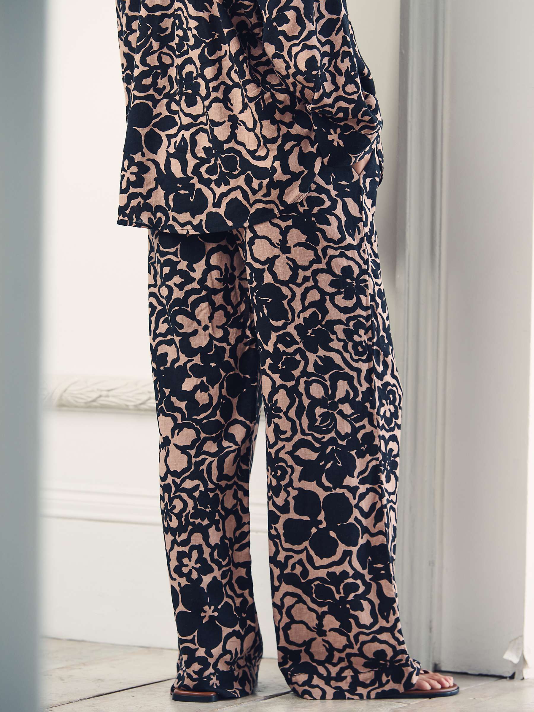 Buy Nobody's Child Misha Rio Silhouette Print Trousers, Black/Multi Online at johnlewis.com