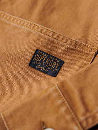 Superdry Canvas Chore Jacket, Tobacco Brown