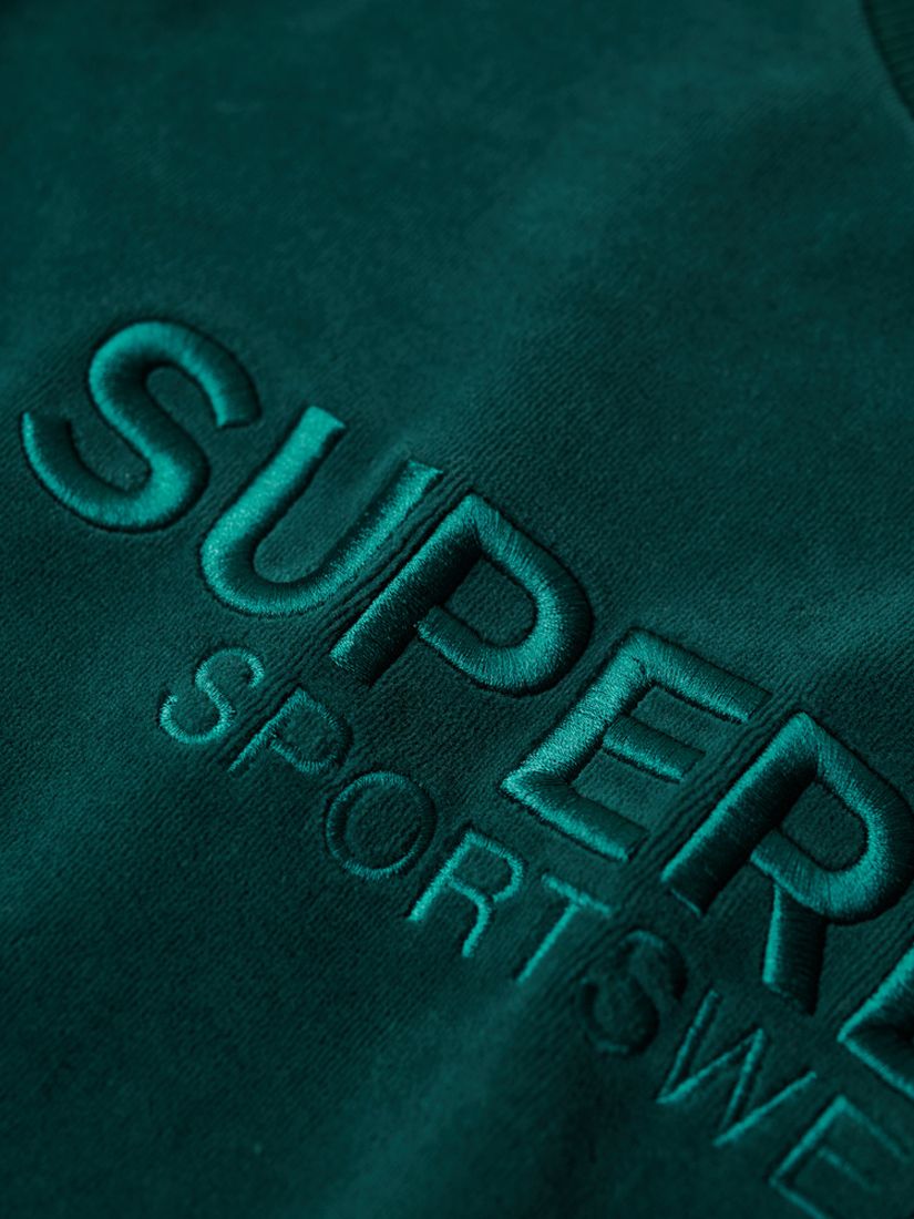 Buy Superdry Velour Graphic Boxy Crew Sweatshirt Online at johnlewis.com