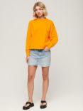 Superdry Essential Boxy Fit Logo Sweatshirt, Satsuma Orange