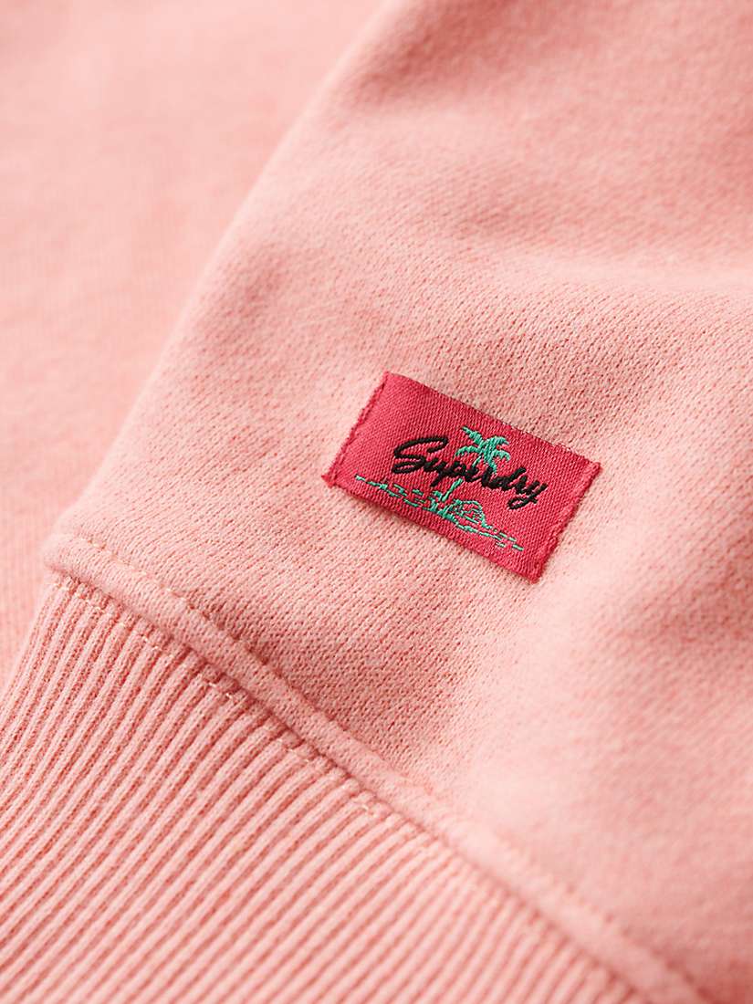 Buy Superdry Travel Souvenir Loose Sweatshirt, Peach Pink Marl Online at johnlewis.com
