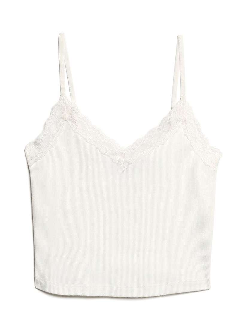 Buy Superdry Athletic Essential Lace Trim Cropped Cami Top Online at johnlewis.com