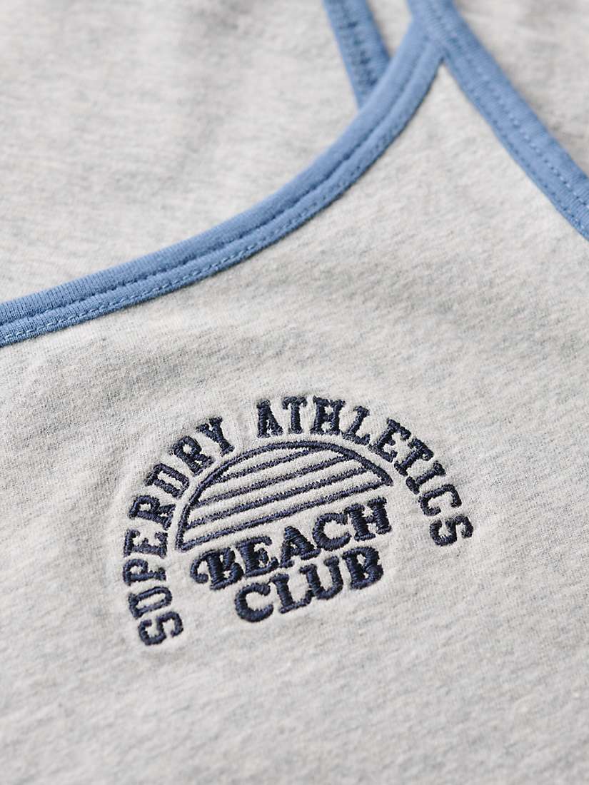 Buy Superdry Athletic Essentials Branded Cami Top, Grey Marl Online at johnlewis.com