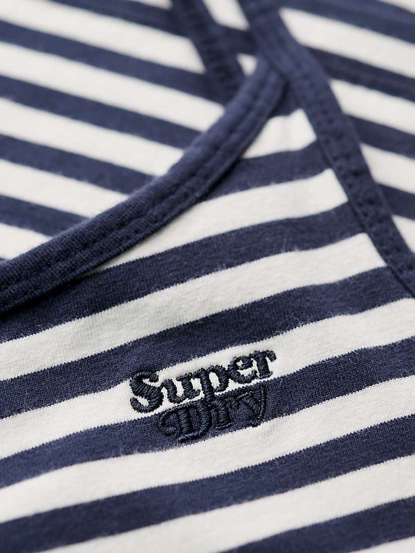 Buy Superdry Athletic Essentials Organic Cotton Cami Top, Navy/White Online at johnlewis.com