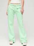 Superdry Neon Vintage Logo Low Rise Flare Joggers, Neo Mint Green