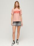 Superdry Embroidered Vintage Logo T-Shirt, Abbey Peach Heather