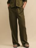 Nobody's Child Shona Linen Blend Trousers, Green