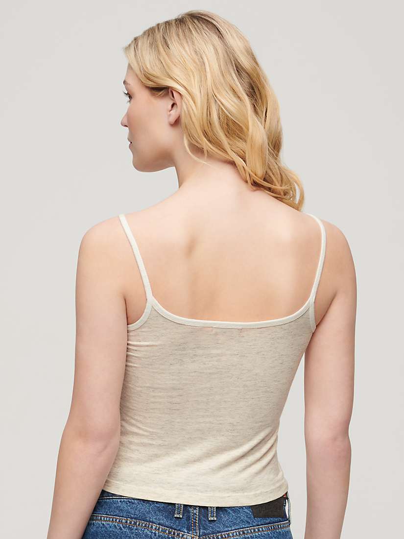 Buy Superdry Athletic Essentials Cami Top, Off White Fleck Marl Online at johnlewis.com