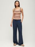 Superdry Athletic Essentials Stripe Cami Top, Soda Pop Red