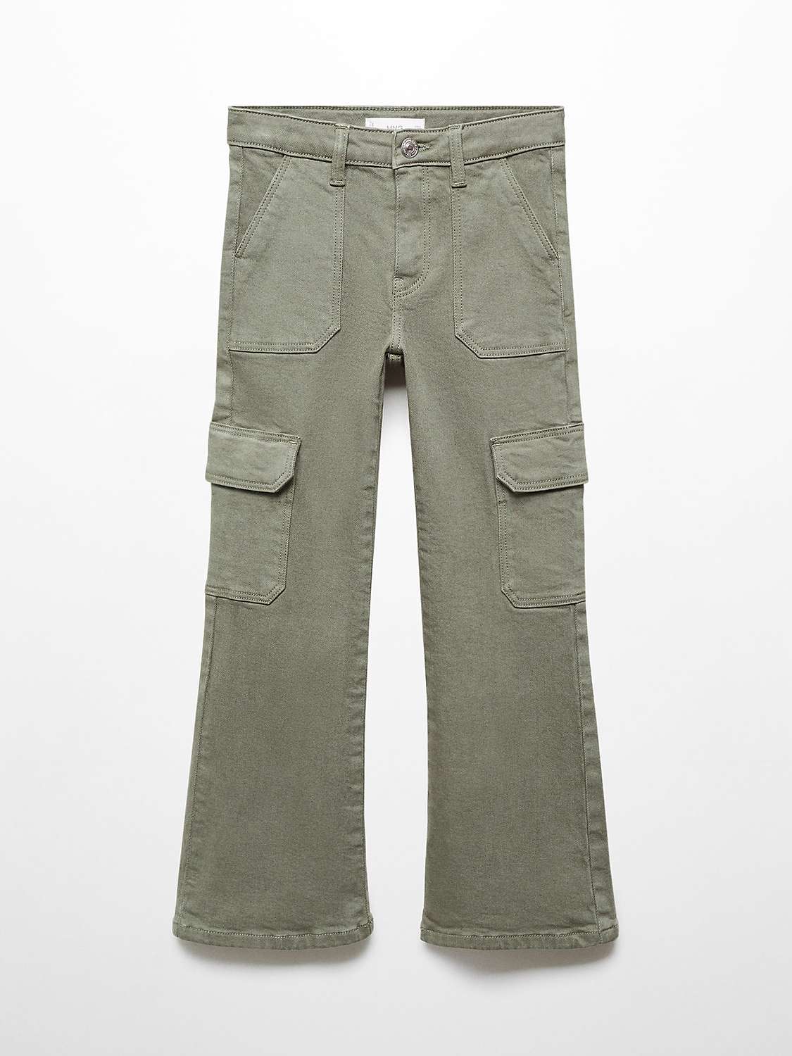 Buy Mango Kids' Susana Pocket Cargo Jeans, Beige Khaki Online at johnlewis.com
