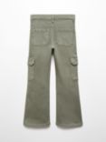 Mango Kids' Susana Pocket Cargo Jeans, Beige Khaki