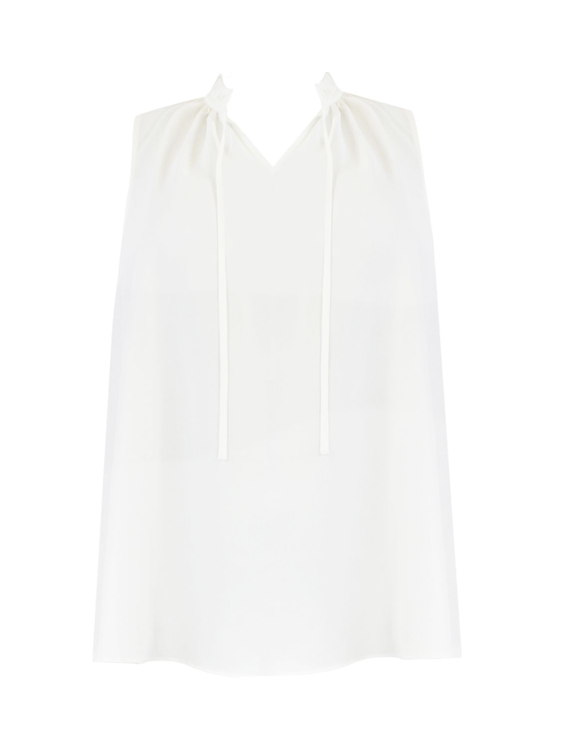 Buy Live Unlimited Curve Ruffle Neck Blouse, White Online at johnlewis.com