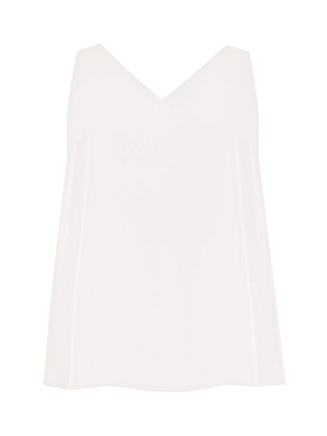 Live Unlimited Curve Chiffon Layered Swing Vest Top, White