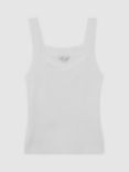Reiss Dani Sweetheart Neck Knitted Top, White