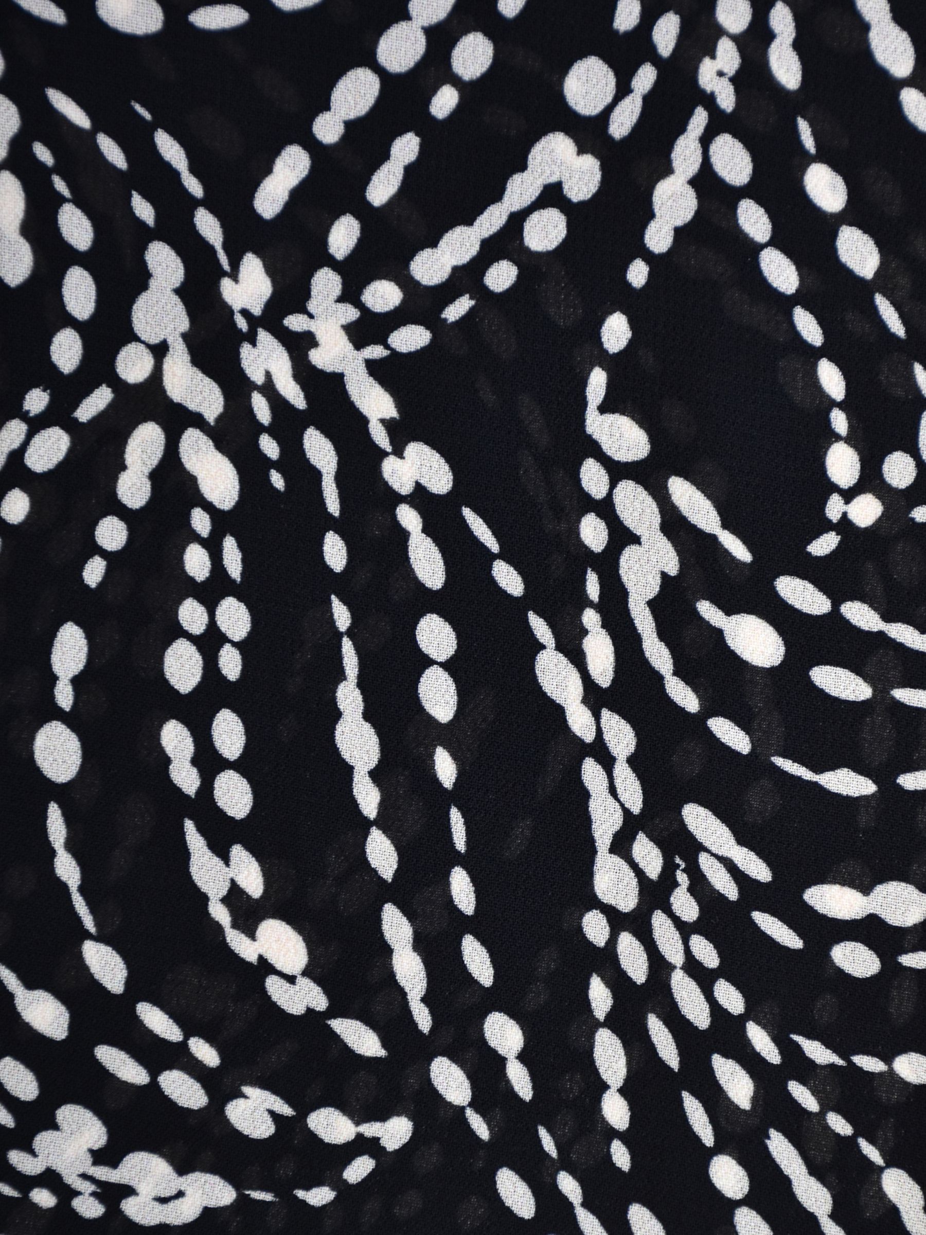 Live Unlimited Curve Petite Spot Print Ruffle Midaxi Dress, Black, 26