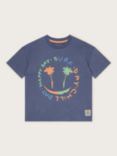 Monsoon Kids' Happy Surf Day T-Shirt, Navy